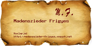 Madenszieder Frigyes névjegykártya